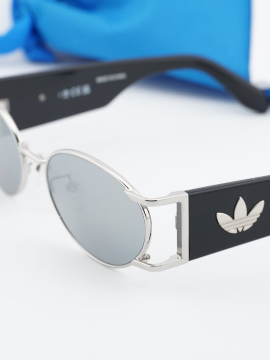 Adidas OR0096 16C Oval Sunglasses - Palladium / Smoke main image 9